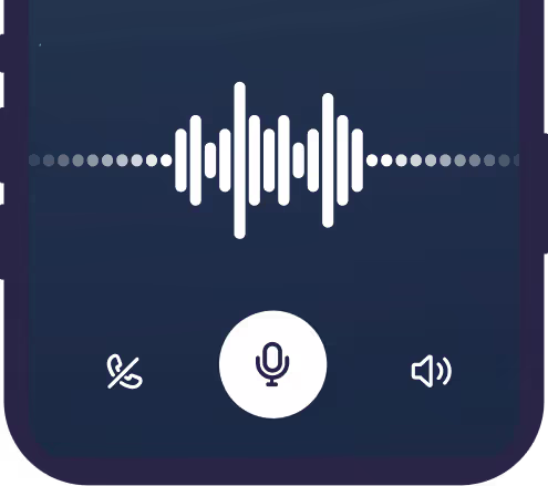 Voice journaling waveform in the Rosebud app